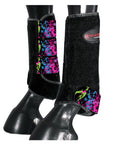 HILASON L M S Horse Rear Hind Leg Sport Boots Printed Hind Rear Leg Boots