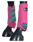 Front Leg Horse Sport Boots With Jumping Print Durable Neoprene Comfort Performance