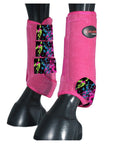 Front Leg Horse Sport Boots With Jumping Print Durable Neoprene Comfort Performance