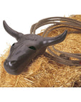 Durable Portable Steer Head Featuring Eleven Inch Horn Spread And Stakes Included