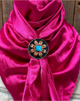 35X35" Solid Fuchsia Wild Rag / Scarf WRS12 - Western Concho Wild Rag Slides - Assorted