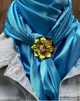 35X35" Solid Aqua Wild Rag / Scarf WRS8 - Western Concho Wild Rag Slides - Assorted
