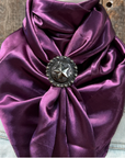 35X35" Solid Plum Wild Rag / Scarf WRS21 - Western Concho Wild Rag Slides - Assorted