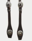 Hilason Western Horse Genuine Leather One Ear Headstall Bridle Engraved GS Concho Brown