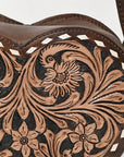 American Darling Adbga430A Canteen Hand Tooled Genuine Leather Women Bag Western Handbag Purse