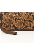 Ohlay Bags OHA129B Clutch Hand Tooled Genuine Leather Women Bag Western Handbag Purse
