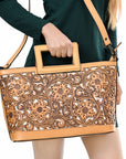 American Darling Hand Tooled Genuine Leather women bag western handbag purse