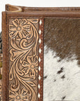 American Darling ADBG1460 Cross Body Hand Tooled Hair On Genuine Leather women bag western handbag purse