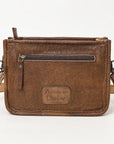 American Darling ADBG1460 Cross Body Hand Tooled Hair On Genuine Leather women bag western handbag purse