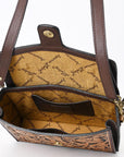 American Darling Adbga557 Cross Body I Hand Tooled Genuine Leather Women Bag Western Handbag Purse