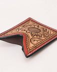 American Darling Floral Women & Men Hand Carved Genuine Leather Card Holder