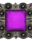 Western Screw Back Concho Lavender Square Crystal Headstall Cowgirl Tack