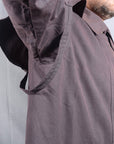 HILASON Outerwear Short Length Lightweight Waterproof Oilskin Duster Coat Rain Jacket Brown