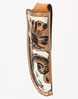Med-Lrg Hilason Western Floral Stylish Design Geniune Leather Knife Holder