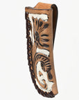 Med-Lrg Hilason Western Floral Stylish Design Geniune Leather Knife Holder