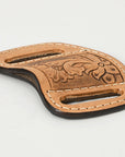 Hilason Leather Angled Knife Scabbard Sheath Cover Floral Tooled