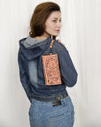 American Darling Clutch Hand Tooled Genuine Leather women bag western handbag purse