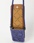 American Darling Cell Phone Holder Hand Tooled Genuine Leather women bag western handbag purse