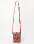 American Darling Cell Phone Holder Hand Tooled Genuine Leather women bag western handbag purse