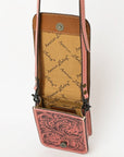 American Darling Cell Phone Holder Hand Tooled Genuine Leather women bag western handbag purse