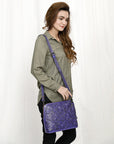 American Darling Cross Body Hand Tooled Genuine Leather women bag western handbag purse