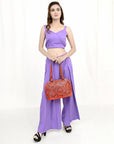 American Darling Tote Hand Tooled Genuine Leather women bag western handbag purse