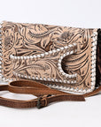 American Darling Clutch Hand Tooled Genuine Leather Women Bag Western Handbag Purse