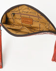 American Darling Clutch Hand Tooled Genuine Leather Women Bag Western Handbag Purse