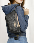 American Darling Hand Tooled Genuine Leather Women Bag Western Handbag Purse