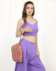 American Darling Hand Tooled Genuine Leather Women Bag Western Handbag Purse