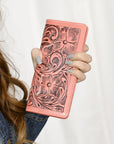 American Darling Wallet Hand Tooled Genuine Leather Women Bag Western Handbag Purse