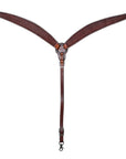 Bar H Equine Western Leather Horse Tack Set Basket Weave Tooled Dark Brown
