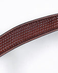 Bar H Equine Western Leather Horse Tack Set Basket Weave Tooled Dark Brown