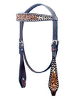 Bar H Equine Horse Genuine Leather Floral Carved Tack Set Brown