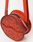 American Darling Canteen Hand Tooled Genuine Leather Women Bag Western Handbag Purse
