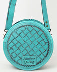 American Darling Canteen Hand Tooled Genuine Leather Women Bag Western Handbag Purse