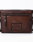 Spaghetti Western Swc193Brn Organiser Vintage Handmade Drum Dyed Genuine European Cowhide Leather Women Bag Western Handbag Purse