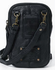 Spaghetti Western Swc210Blk Sling Vintage Handmade Drum Dyed Genuine European Cowhide Leather Women Bag Western Handbag Purse