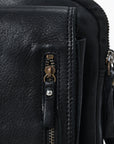Spaghetti Western Swc210Blk Sling Vintage Handmade Drum Dyed Genuine European Cowhide Leather Women Bag Western Handbag Purse