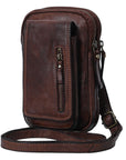 Spaghetti Western Swc210Brn Sling Vintage Handmade Drum Dyed Genuine European Cowhide Leather Women Bag Western Handbag Purse