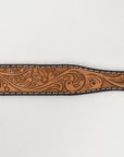 BAR H EQUINE Western Genuine Leather Men And Women Belt Floral