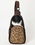 Ohlay Bags OHG187 Sling Hand Tooled Hair-On Genuine Leather Women Bag Western Handbag Purse
