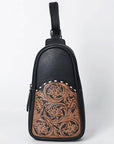 Ohlay Bags OHG188A Sling Hand Tooled Genuine Leather Women Bag Western Handbag Purse