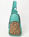 Ohlay Bags OHG188B Sling Hand Tooled Genuine Leather Women Bag Western Handbag Purse