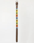 BAR H EQUINE Western Genuine Leather Dog Collar Embroidered