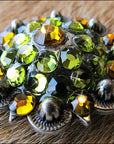 Western Screw Back Concho Parrot Green Crystal Bling Headstall Cowgirl