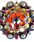 Western Screw Back Concho Fuchsia Topaz Crystal Bling Headstall Cowgirl
