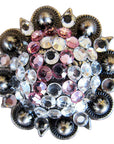 Western Screw Back Concho Breast Cancer Crystal Bling Headstall Cowgirl