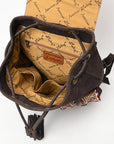 American Darling Adbg1468 Backpack Hand Tooled Hair-On Genuine Leather Women Bag Western Handbag Purse
