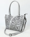 Tote Hand Tooled Genuine Leather women bag western handbag purse